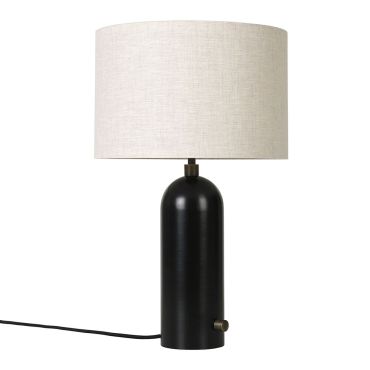 Gubi Gravity Table Lamp, Small - Black Steel, Canvas Shade