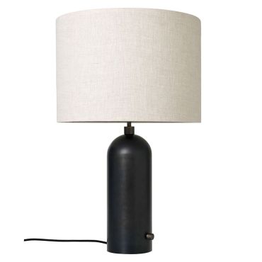 Gubi Gravity Table Lamp, Large - Black Steel, Canvas Shade
