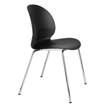 Fritz Hansen N02-10 Recycled Chair - 4 Leg Base black 