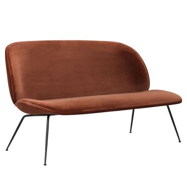 Gubi Beetle Sofa velvet with black base