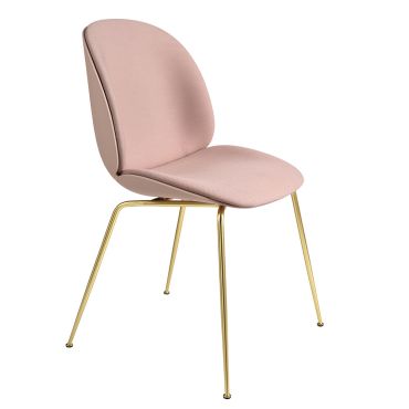 Gubi Beetle Dining Chair Front Upholstery brass