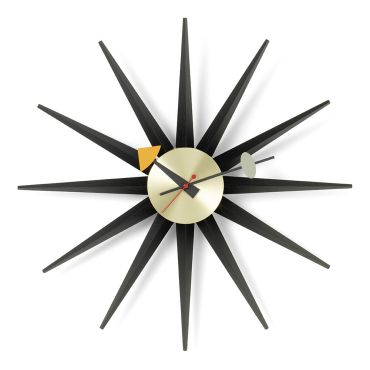 Vitra Sunburst Clock Black & Brass