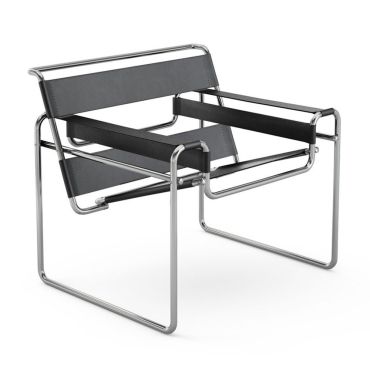 Knoll Wassily Lounge Chair - Cowhide Black