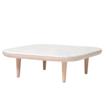 &Tradition Fly SC4 Table  White Oiled Oak base w. honed Bianco Carrara marble 