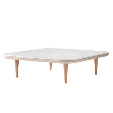 &Tradition Fly SC11 Table 0 White Oiled Oak base w. honed Bianco Carrara marble