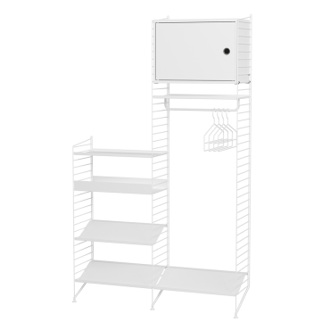 String Shelving Hallway Bundle U White