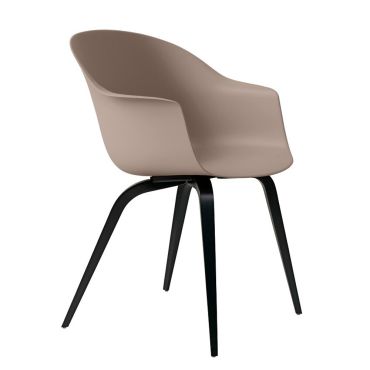 Gubi Bat Dining Chair - Wooden Leg Base