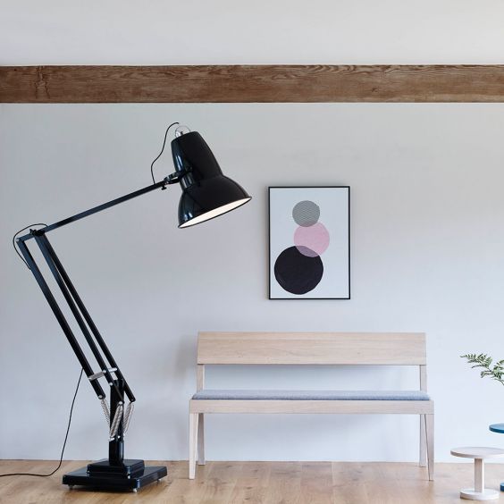 Floor standing shop anglepoise light