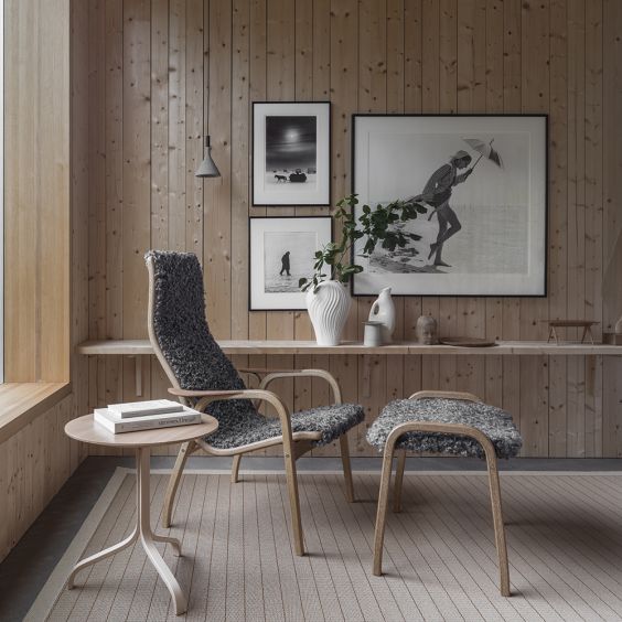 Scandi chair and footstool sale