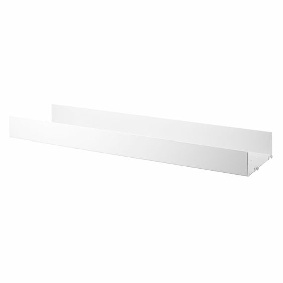 String Metal Shelf High Edge - 78x20cm, White