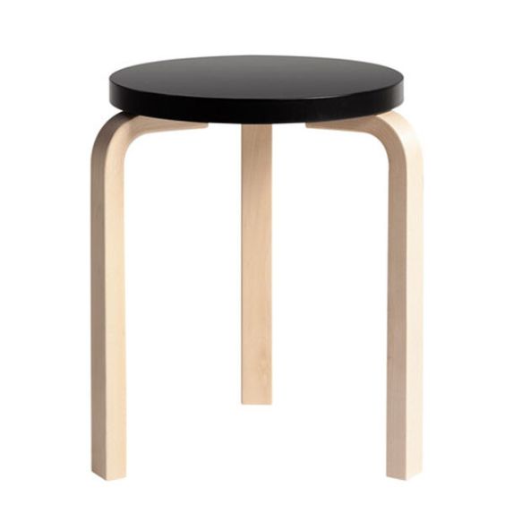 Artek Stool 60 - Black Lacquer