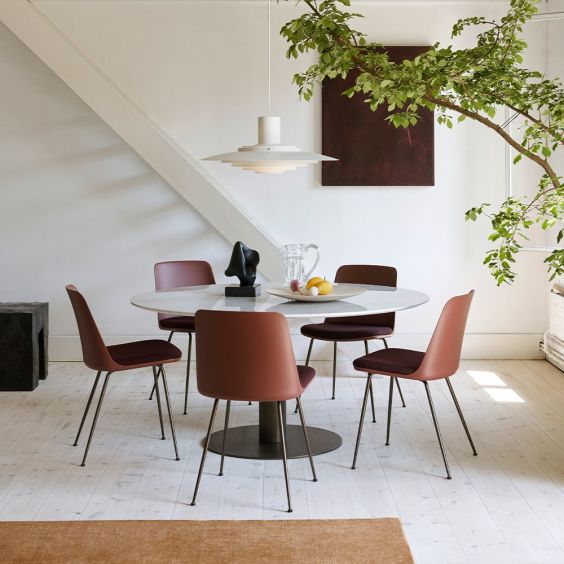 &Tradition Rely Chair HW7 - Upholstered Seat, Tube Base