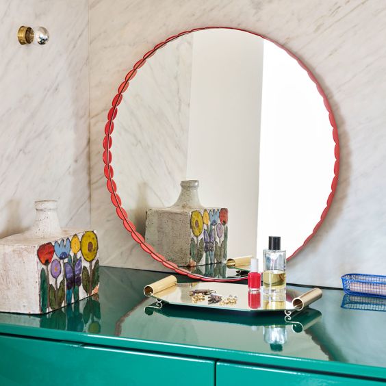 HAY Arcs Mirror Round - Red