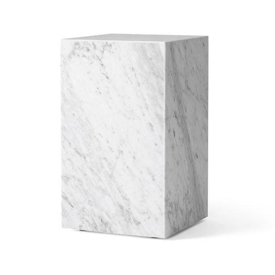 Audo Copenhagen Marble Tall Plinth - White Carrara