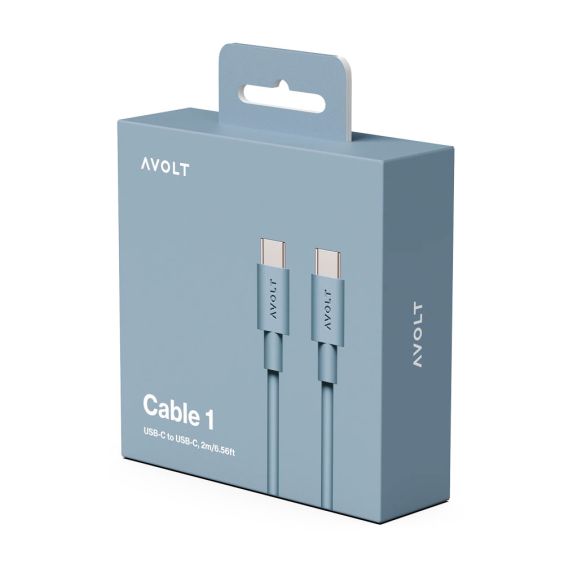 AVOLT Cable 1 USB-C to USB-C - Shark Blue