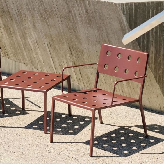 HAY Balcony Lounge Armchair - Iron Red