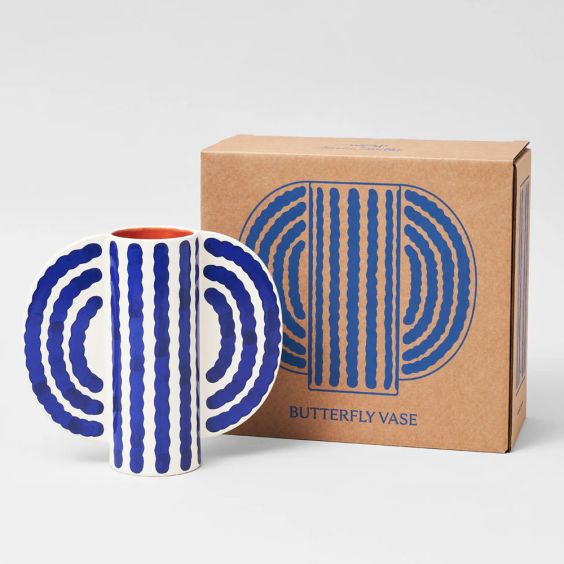 Wrap Butterfly Vase by Séverin Millet - Small, Blue