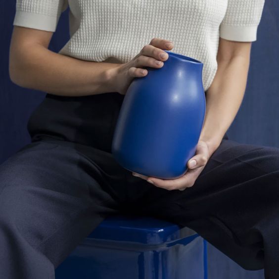 Blomus Large Colora Vase - Mazarine Matt Blue