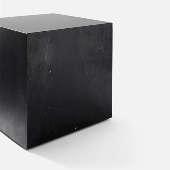 Audo Copenhagen Marble Plinth Cubic Nero Marquina