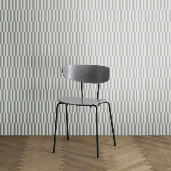 Ferm Living Herman Dining Chair - Black Steel & Grey Oak Veneer