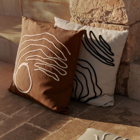 Ferm Living Jot Cushion - Aged Gold