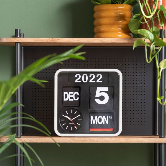 Karlsson Mini Flip Wall Clock - White