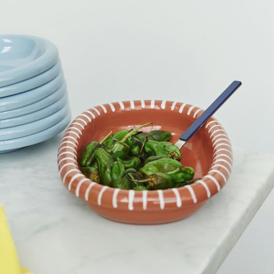 HAY Barro Oval Dish Small - Natural with Stripes