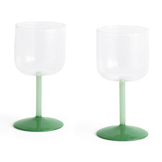 HAY Tint Wine Glass - Set of 2 - Jade Green