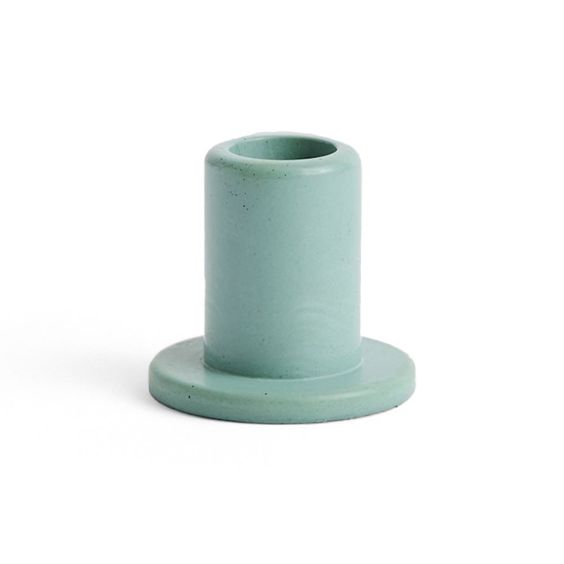 HAY Tube Candleholder Concrete - Emerald Green