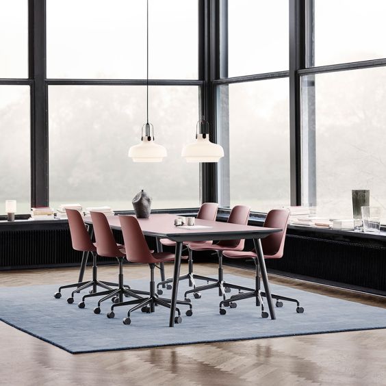 &Tradition Rely Chair HW28 - Swivel Base with Castors and Gas Lift