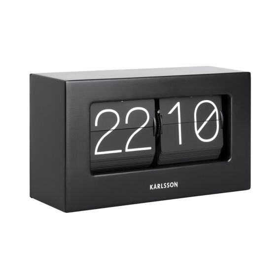 Karlsson Boxed Flip Wall/Table Clock  - Black