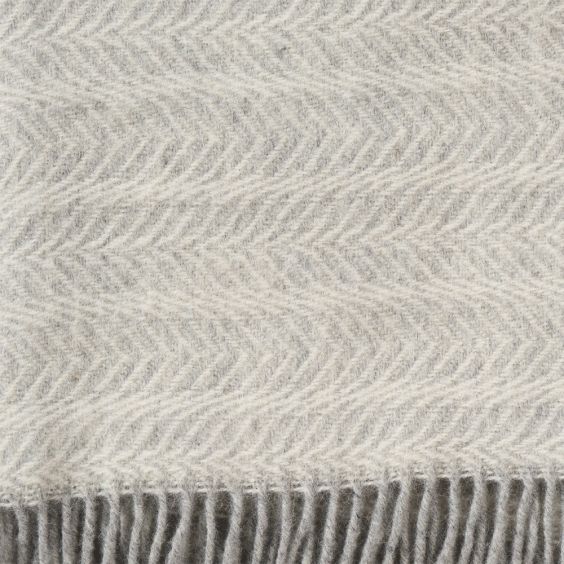 Klippan Alm Lambswool Throw, Ash