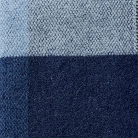 Klippan Block Lambswool Throw, Blue
