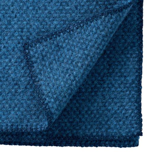 Klippan Domino Lambswool Throw, Sea Blue