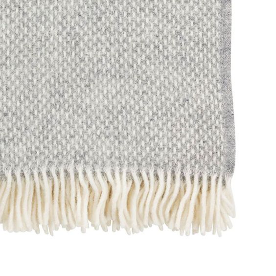 Klippan Brushed Lambswool Throw, Preppy Grey Melange 