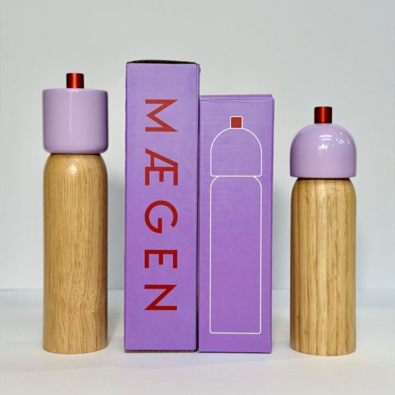 MAEGEN Salt & Pepper Grinder - Lilac & Red