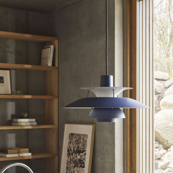 Louis Poulsen PH5 Pendant - Monochrome Dusty Indigo