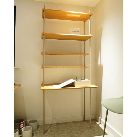 MOEBE Workstation S.200.1.E - Oak & Warm Grey