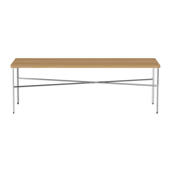Nine Inline Coffee Table -  Oak / Stainless Steel