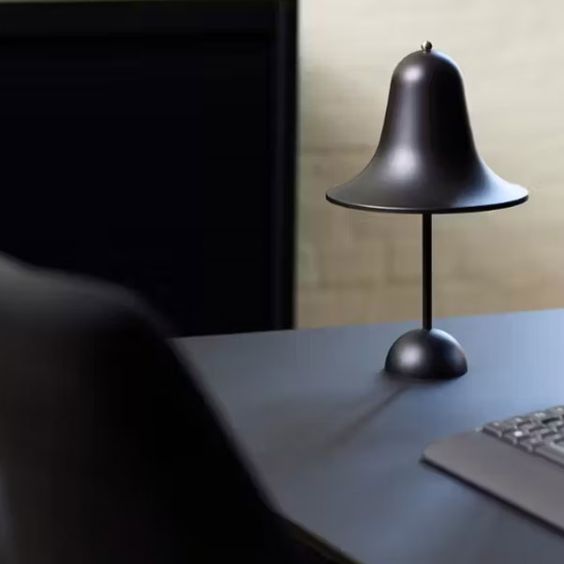 Verpan Pantop Portable Table Lamp - Matt Black