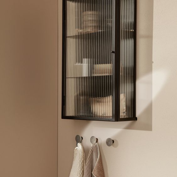 Ferm Living Haze Wall Cabinet - Reeded Glass