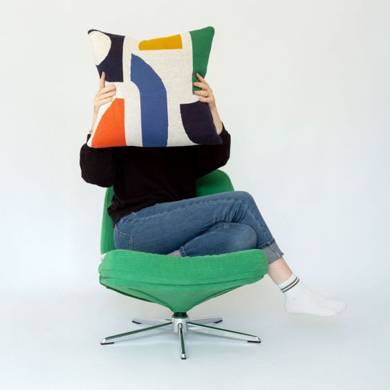 Sophie Home 50 x 50cm Bruten Cushion - Green