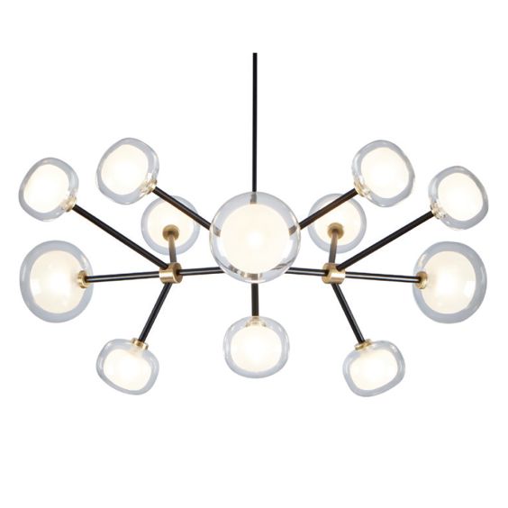 Tooy Nabila 552.12 Pendant - Brushed Brass/Clear Glass