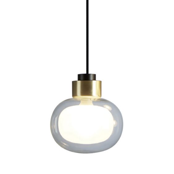 Tooy Nabila 552.22 Pendant - Brushed Brass/Clear Glass