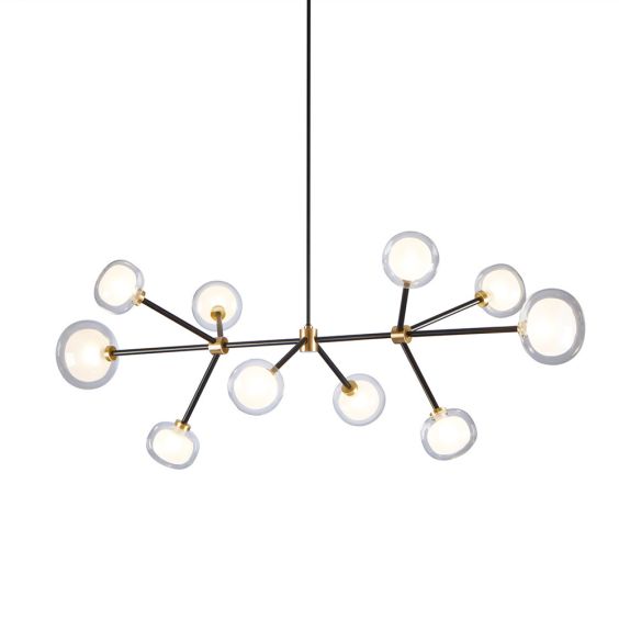 Tooy Nabila 552.10 Pendant - Brushed Brass/Clear Glass, Ex Display