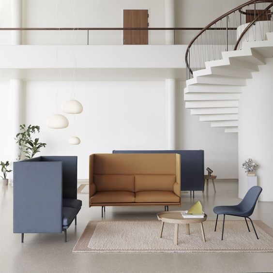 Muuto Fiber Lounge Chair With Tube Base 