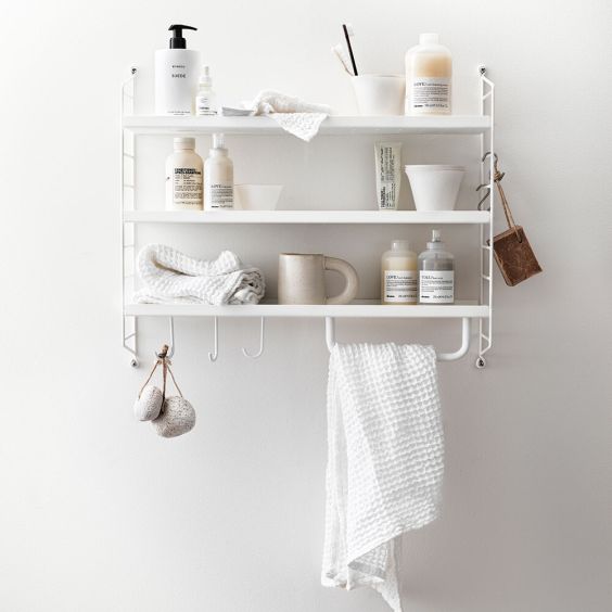 String Pocket Metal Shelving - White