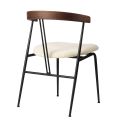 Gubi Violin Chair - Wooden Backrest, Upholstered Seat