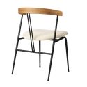 Gubi Violin Chair - Wooden Backrest, Upholstered Seat