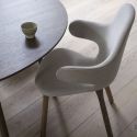 &Tradition JH1 Catch Chair with Wooden Leg Base